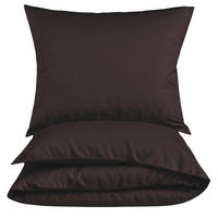 BETTWÄSCHE 155x220 Renforce Bettbezug aus 100% Baumwolle - Braun einfarbig - Braun, Textil (155/220cm) - Carpe Sonno
