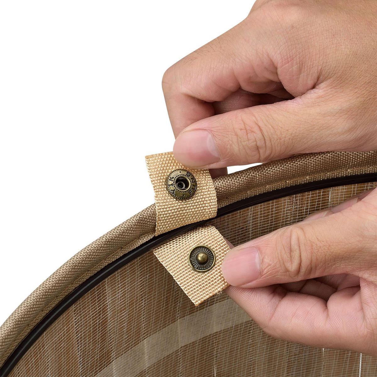 WÄSCHEKORB Curly-Round 55 L natur - Naturfarben, Holz (35/60/35cm) - Juskys