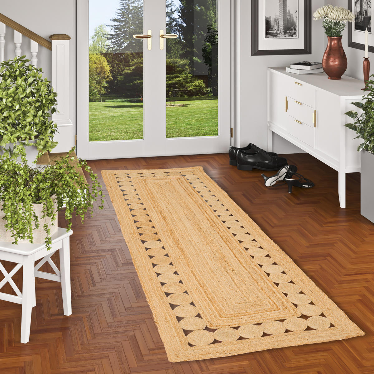 NATURFASER TEPPICH LÄUFER JUTE SALSA - Naturfarben, Textil (80/150cm) - Pergamon