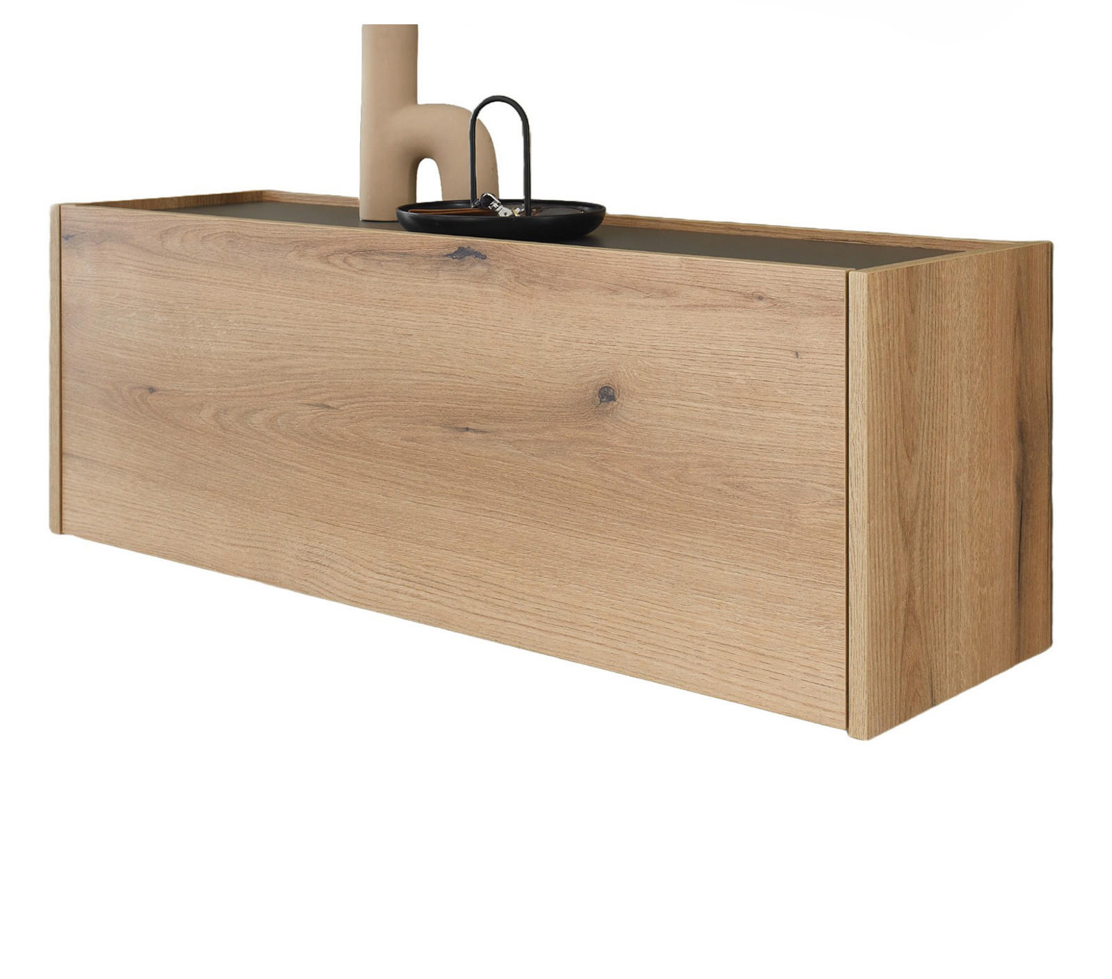 HÄNGESCHRANK Evoke Eiche, grau 100 cm, Flurschrank hängend - Eichefarben/Grau, Holzwerkstoff/Metall (100/35/30cm) - Furn.Design