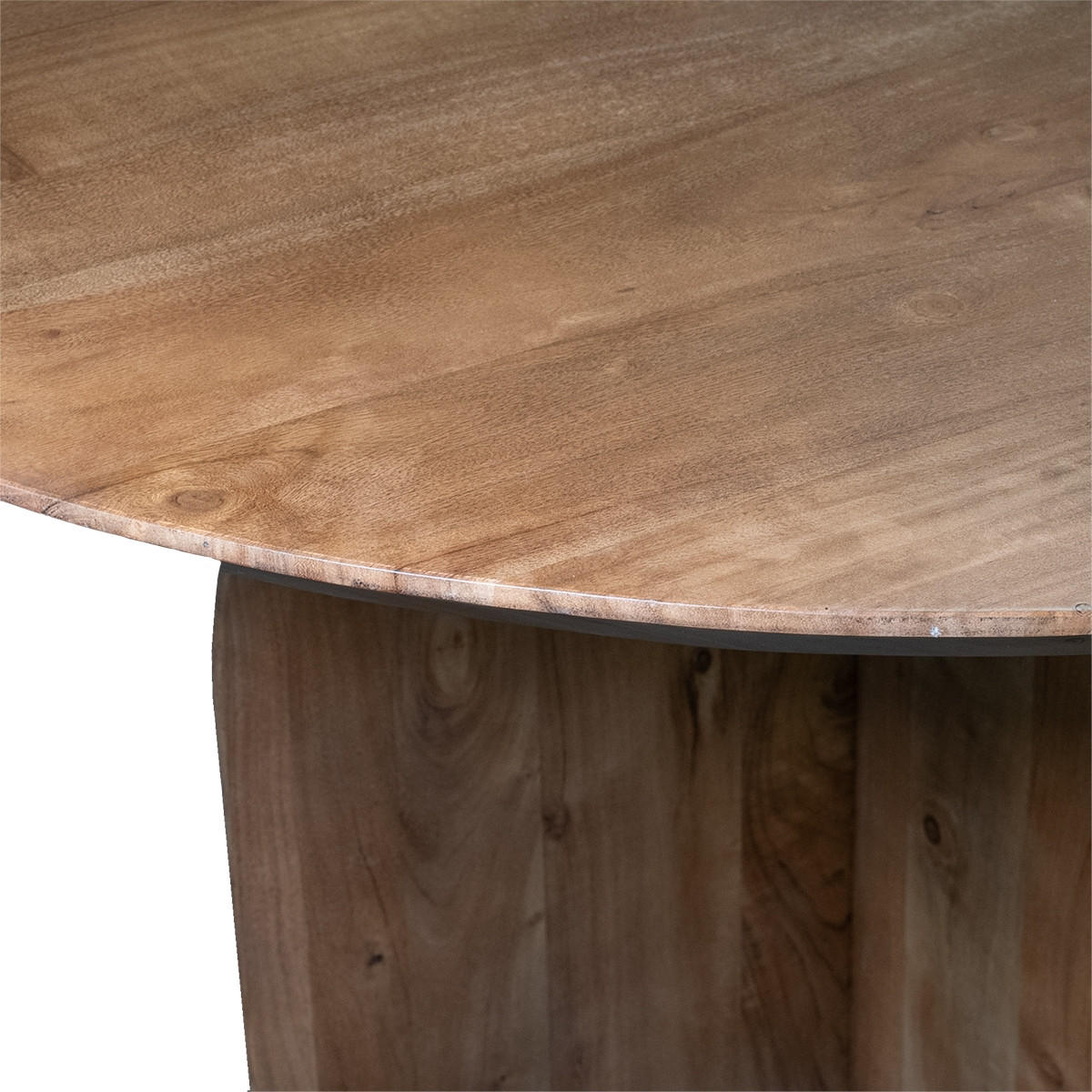 ESSTISCH rund aus Akazienholz 130cm, natürlich - Braun, Holz (130/130/76cm) - Giga Meubel