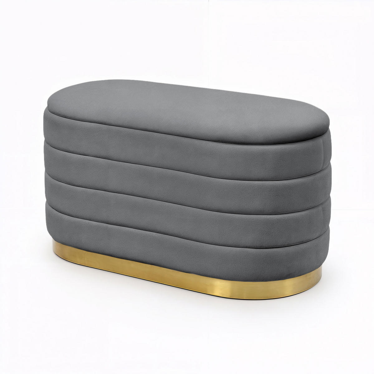 POLSTERBANK mi Stauraum Graphit - Grau, Textil (42/42/42cm) - RAUMHIRSCH FURNITURE