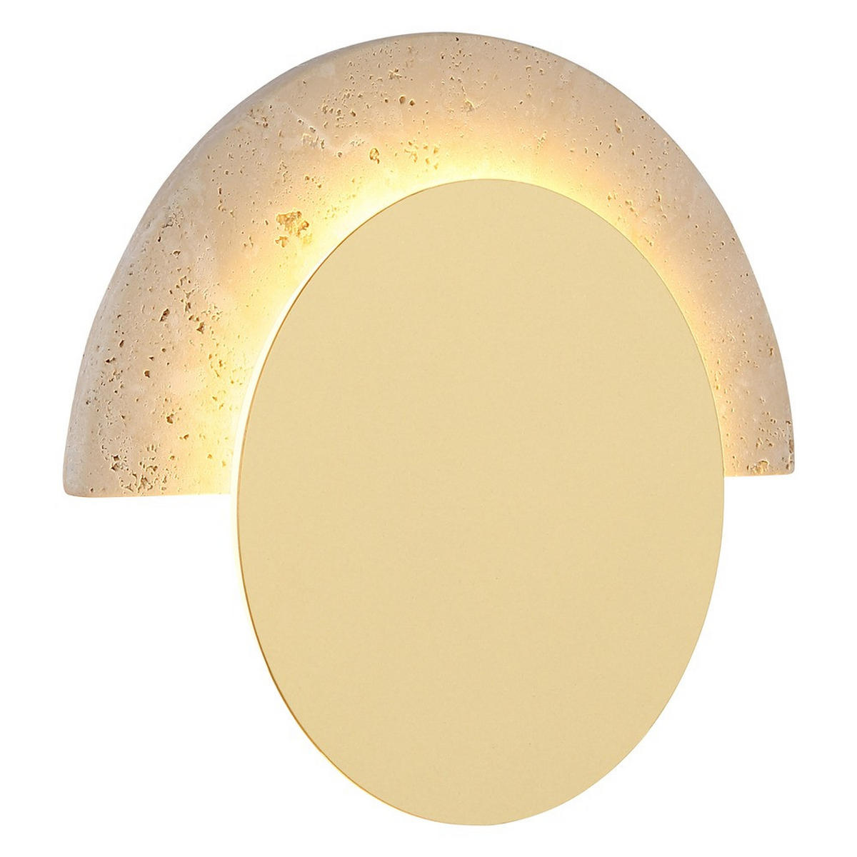 WANDLEUCHTE ROJAS Metall weiß matt, goldfarben matt, LED - Weiß, Metall (27.5/30/3.5cm) - Globo Lighting