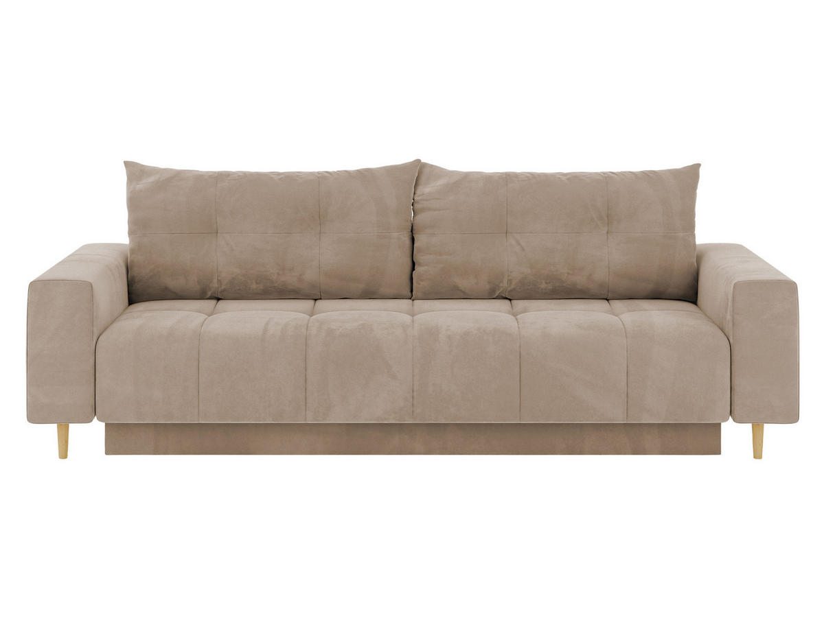 SCHLAFSOFA Santi - Hellbraun, Holz/Textil (244/88/96cm) - MIRJAN24