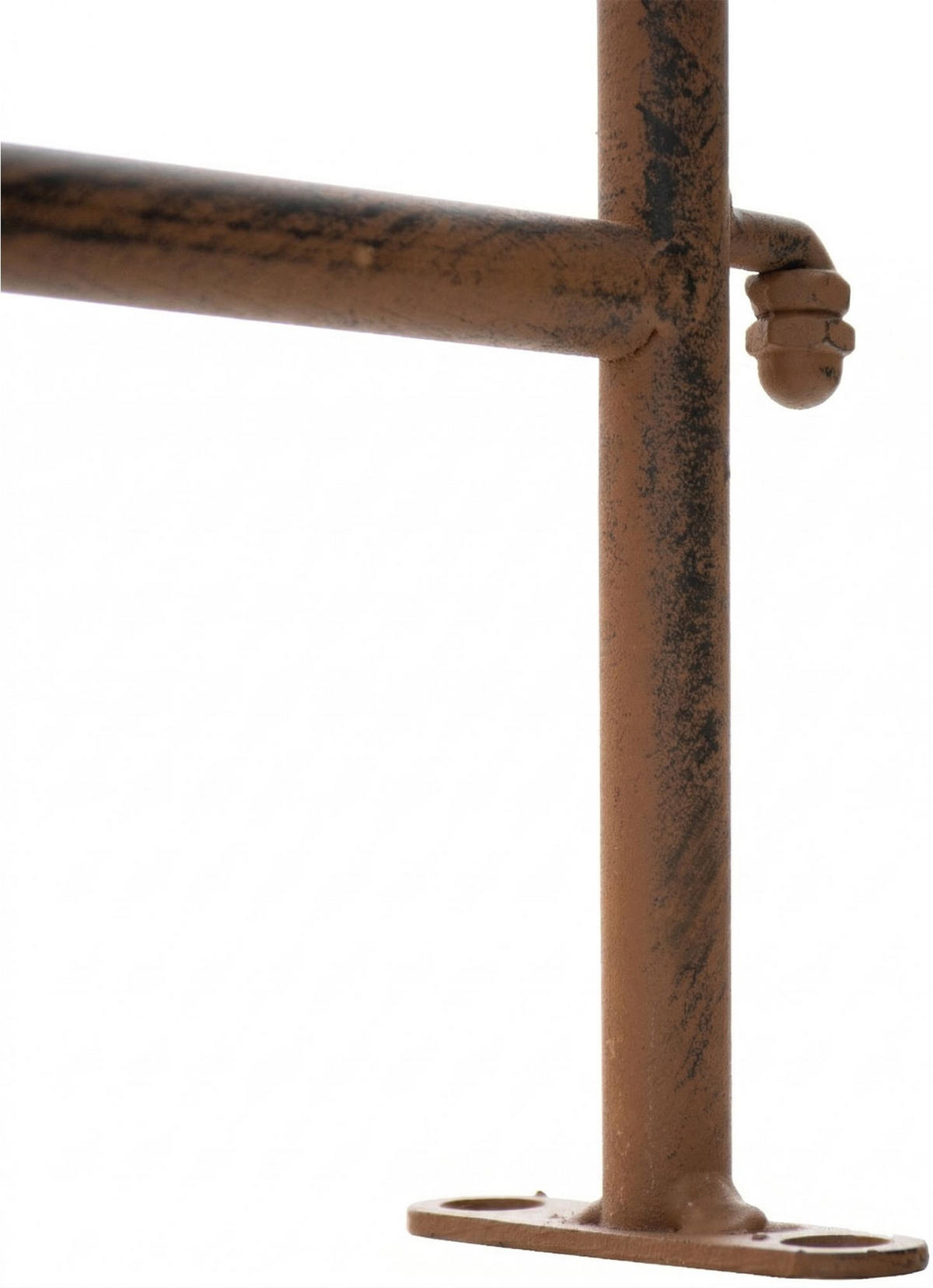 GARTENZAUN Metall antik braun - Braun, Metall (124/116cm) - CLP