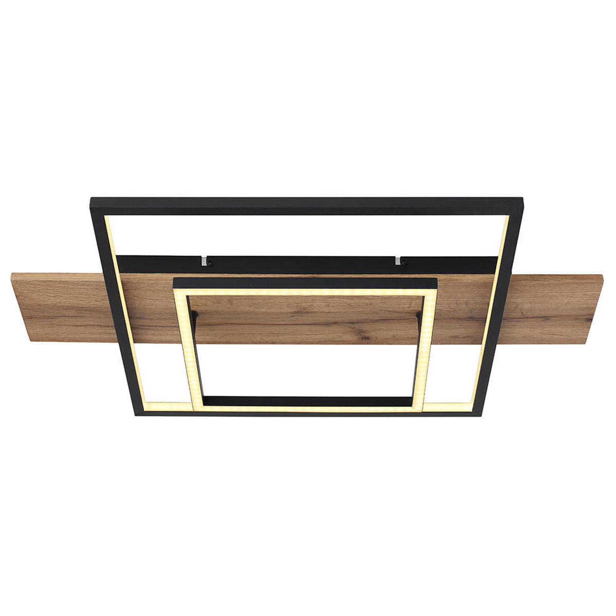 LED DECKENLEUCHTE Metall Braun - Braun, Metall (60/40/10cm) - Globo Lighting