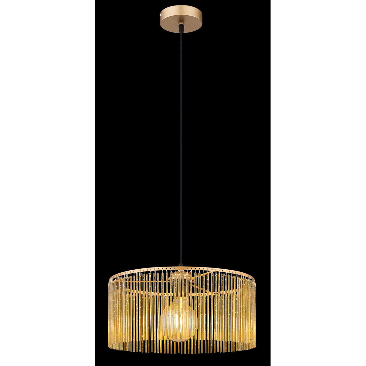 HÄNGELEUCHTE LEEDS Gold Acrylstäbe - Goldfarben, Metall (35/35/135cm) - Nowa