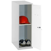 SCHLIESSFACHSCHRANK Amego HxBxT 91,5x30x50 cm 1x Fachboden Ohne Standfüße Weiß-Grau - Weiß, Metall (30/91.5/50cm) - PROREGAL