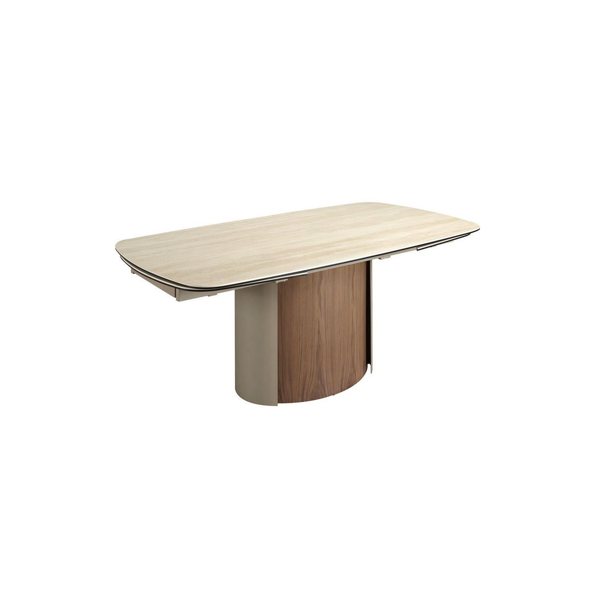 ESSTISCH Rechteckig Sand Walnuss 180/100/76 cm - Beige, Stein (100/180/76cm) - ANGEL CERDA