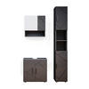 BADMÖBEL-SET Irma Anthrazit Hochglanz 3 Teile, mit Hochschrank - Anthrazit, Holzwerkstoff (80/58.6/41cm) - Vicco