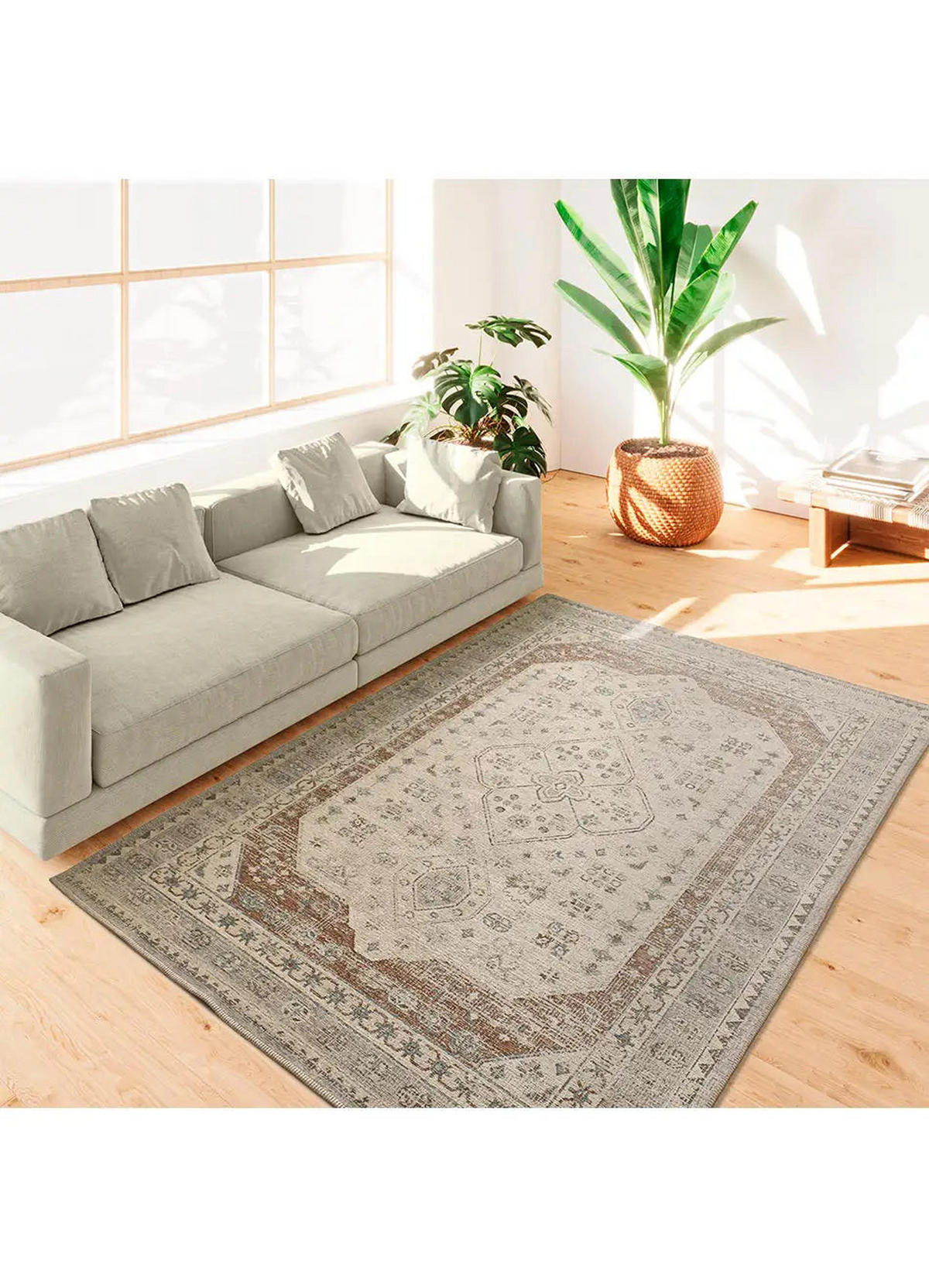IN- & OUTDOOR-TEPPICH Grau / Kupfer Lua 120/170 cm - Grau/Kupferfarben, Textil (120/170cm) - Atticgo
