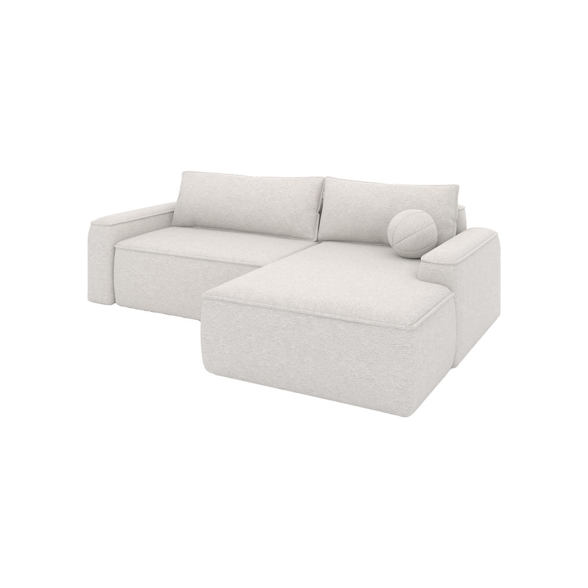 ECKSOFA OTATTI mit Schlaffunktion, Creme - Ecru, Textil (245/160cm) - Fedve