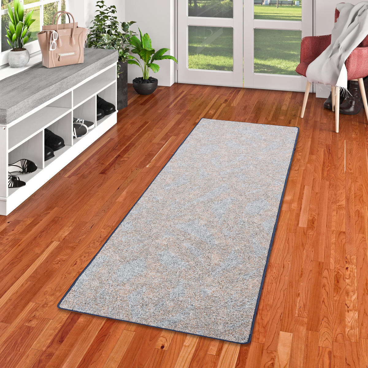 SCHLINGENTEPPICH MEMORY MELIERT LÄUFER - Grau, Textil (80/240cm) - Snapstyle