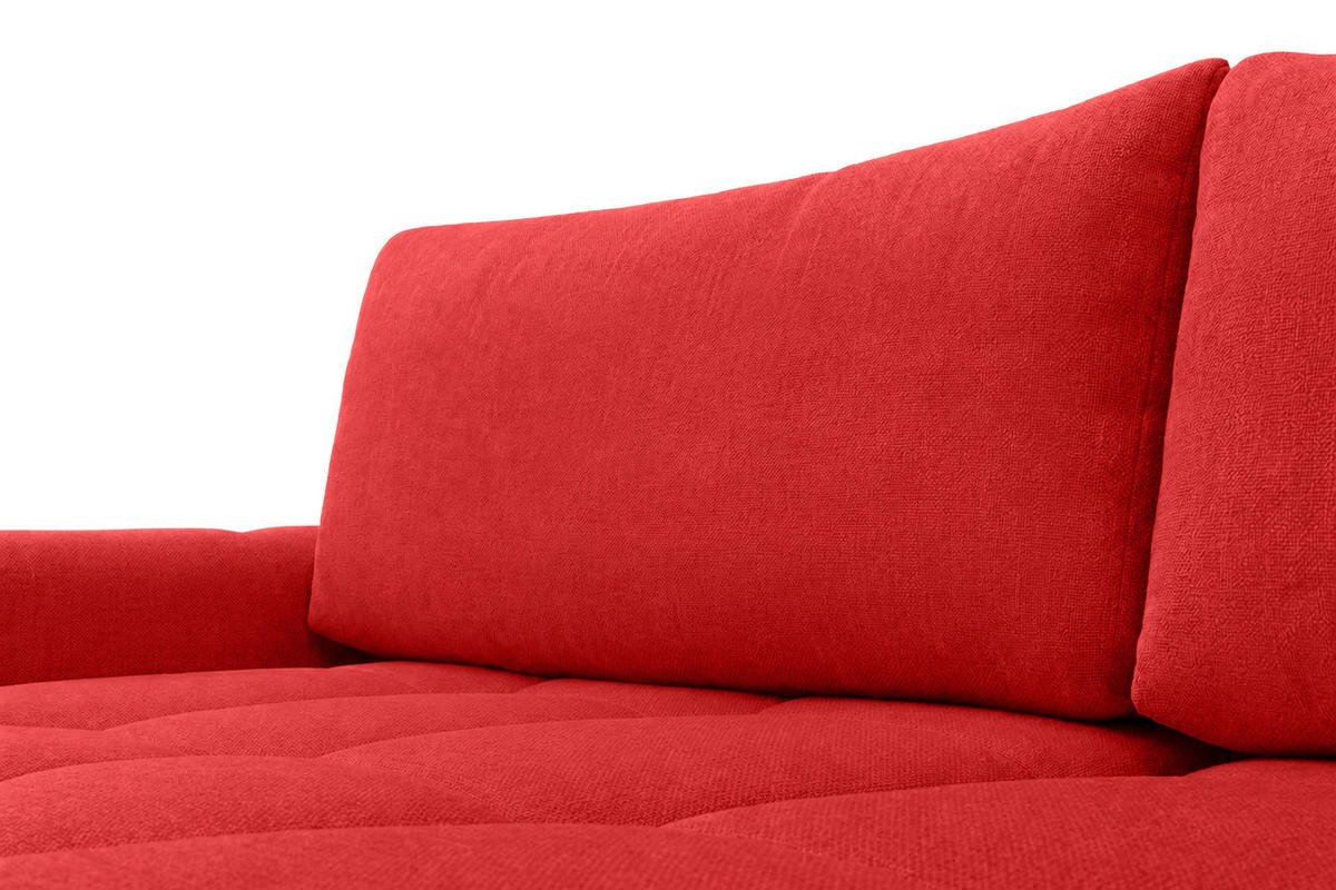 ECKSOFA L-Form Mit Schlaffunktion, Veloursstoff Bluvel, Rotwein, Links, BELVEDER L - Weinrot, Holz (250/168cm) - Kaiser Möbel