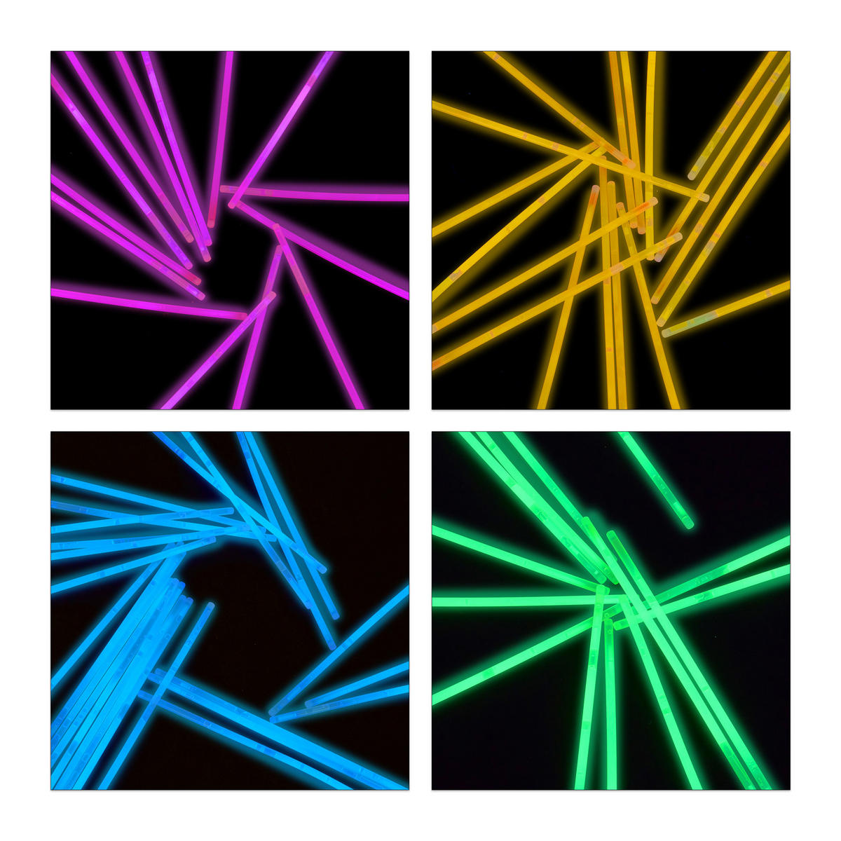 100XSVETELNÉ tyčinky - viacfarebná, plast (4.5/40/4.5cm) - Relaxdays