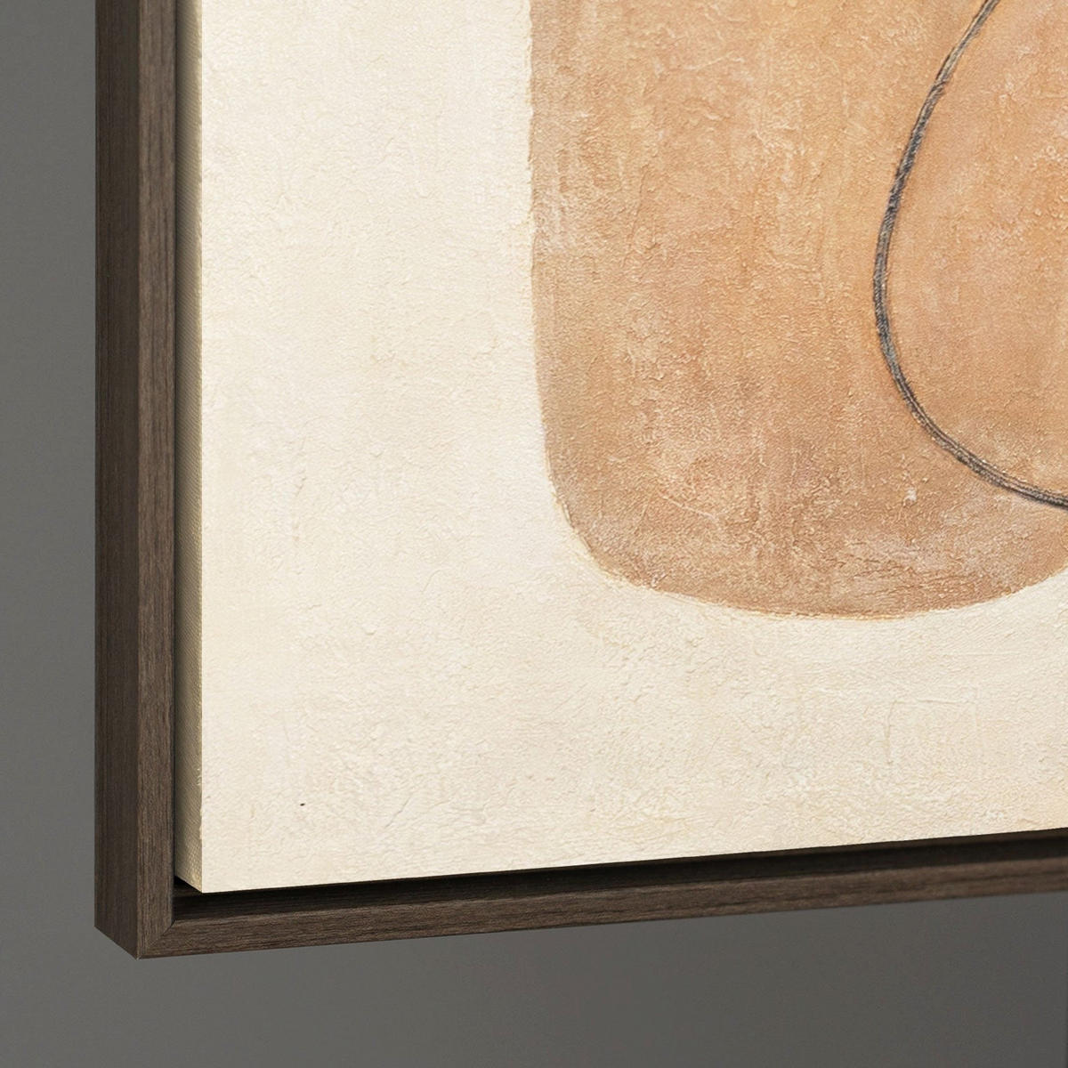 GEMÄLDE Ausgewogenheit der Kontraste Schattenfugenrahmen Grau 120x80 cm - Grau, Holz (120/80cm) - YS-art gallery
