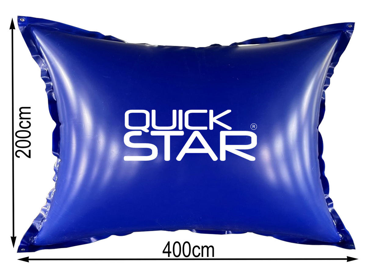 POOLKISSEN Eckig 200x400 cm Blau - Blau, Kunststoff (200/400cm) - QUICK STAR