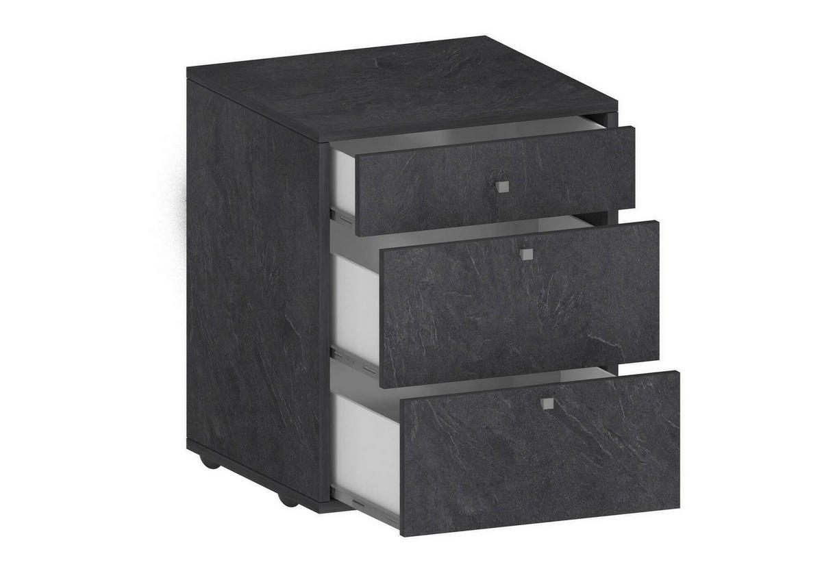 KOMMODE Schiefer 45/47/61 cm - Grau, Holzwerkstoff (47/61/45cm) - DMORA