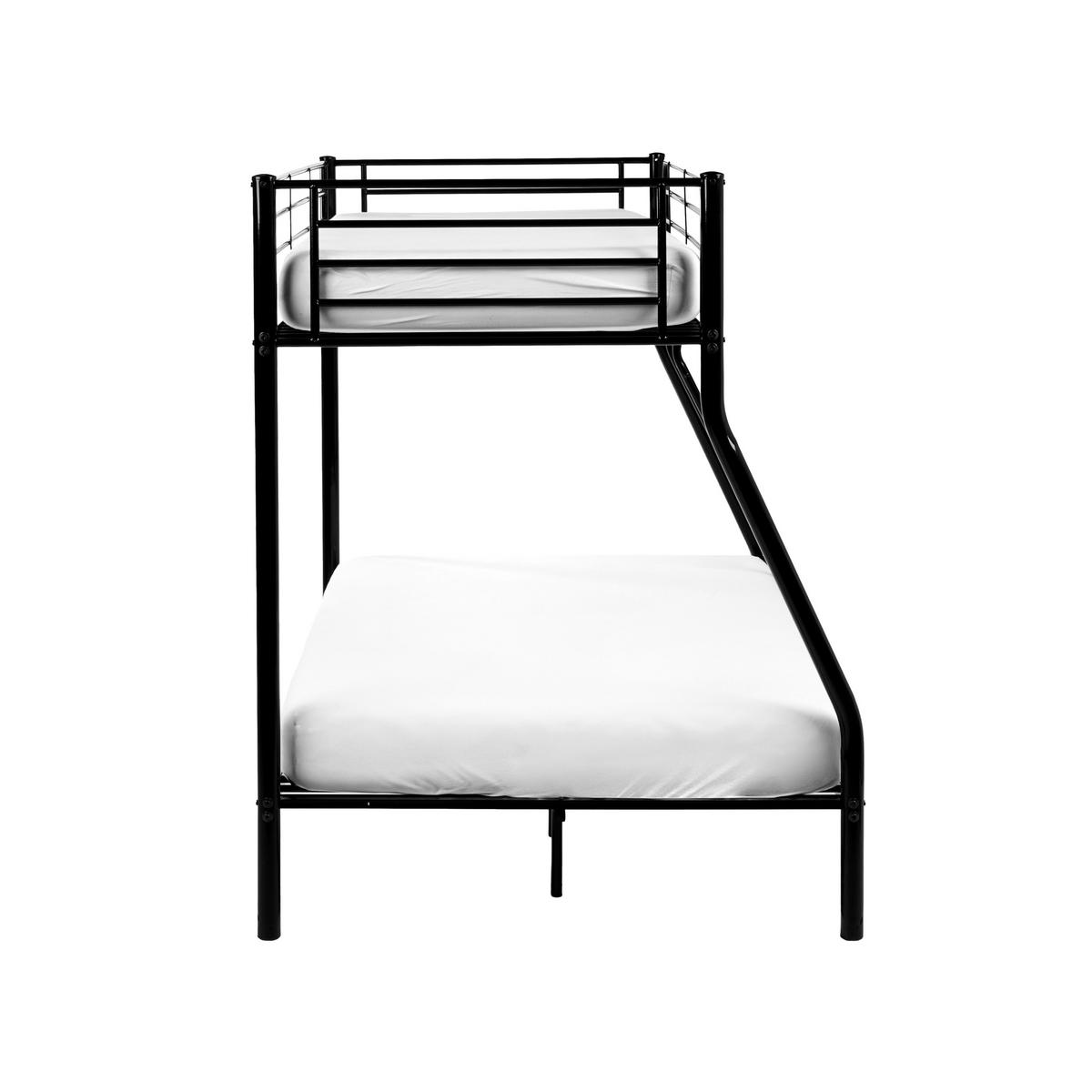 HOCHBETT Metall 90/120/200 cm Schwarz Chadurie - Schwarz, Metall (90/200cm) - Beliani