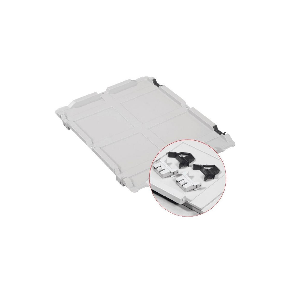 EUROBOX 5x Nextgen Economy Mit Scharnierdeckel Grau/Schwarz Griffe Geschlossen - Schwarz, Kunststoff (30/32/40cm) - PROREGAL