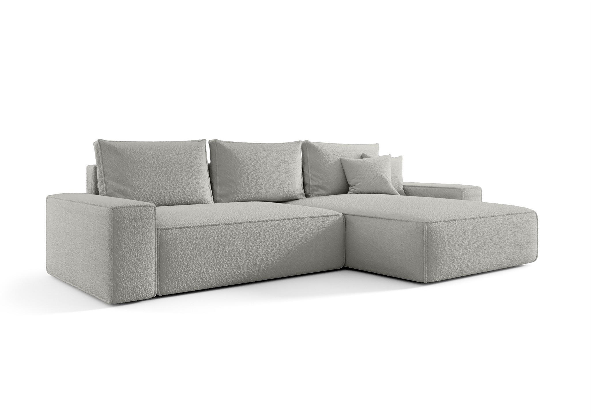 ECKSOFA Walken Mit Schlaffunktion - Hellgrau, Holzwerkstoff/Textil (280/185cm) - Fun Möbel