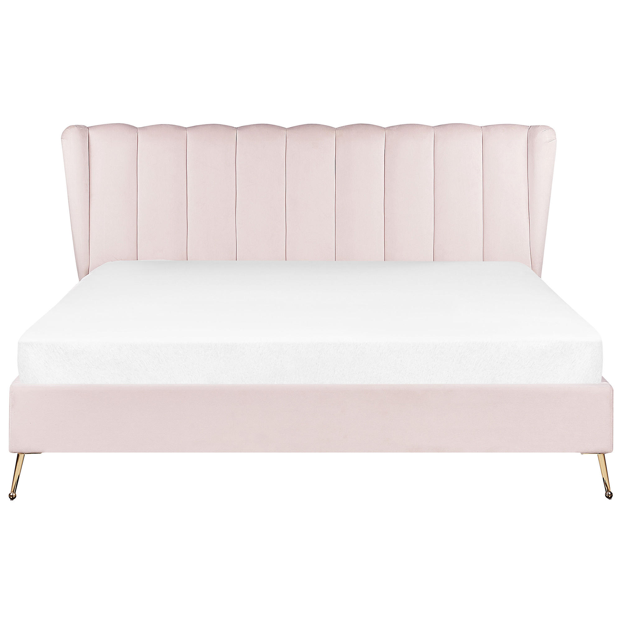 POLSTERBETT 180/200cm Rosa Miribel - Pink, Textil (180/200cm) - Beliani