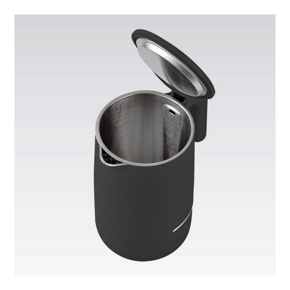 WASSERKOCHER ELEKTRISCH Schwarz 22/15.5/25 cm MR037BLACK - Schwarz, Metall (15.5/25/22cm) - Maestro 