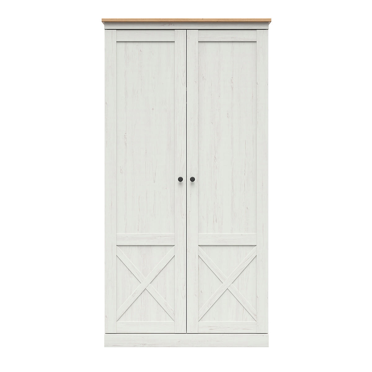 SKŘÍŇ 2DVEŘOVÁ Victoria Bílá a dřevo - bílá, kompozitní dřevo (103/201/58cm) - Petits-meubles