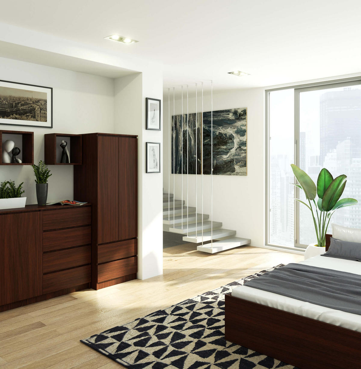 KLEIDERSCHRANK Wengefarben 60x51x180 cm - Wengefarben, Holzwerkstoff (60/180/51cm) - Akord