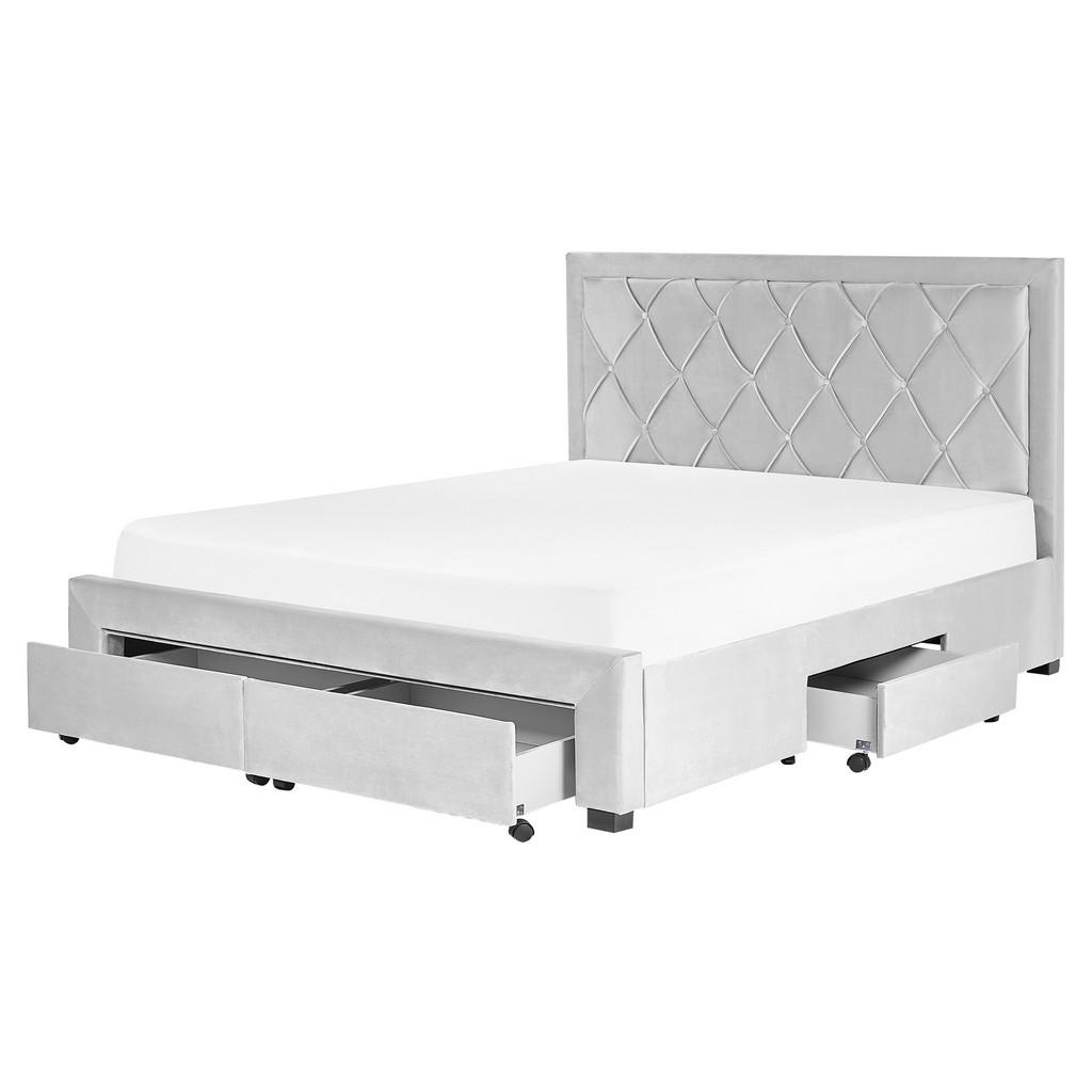 PAT TAPIȚAT 160/200cm gri deschis Lievin