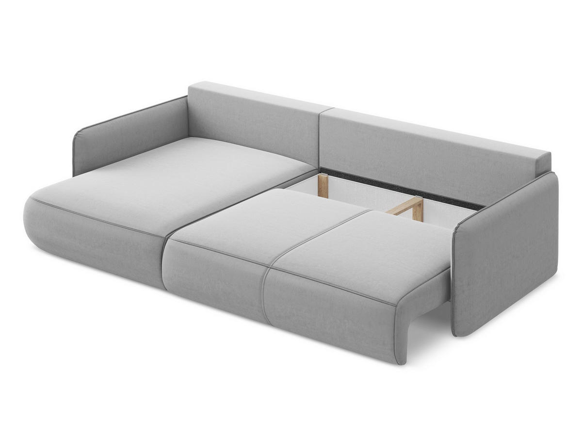 POUF Chenille Stoff Beige - Beige/Schwarz, Textil/Metall (65/44/65cm) - Makamii