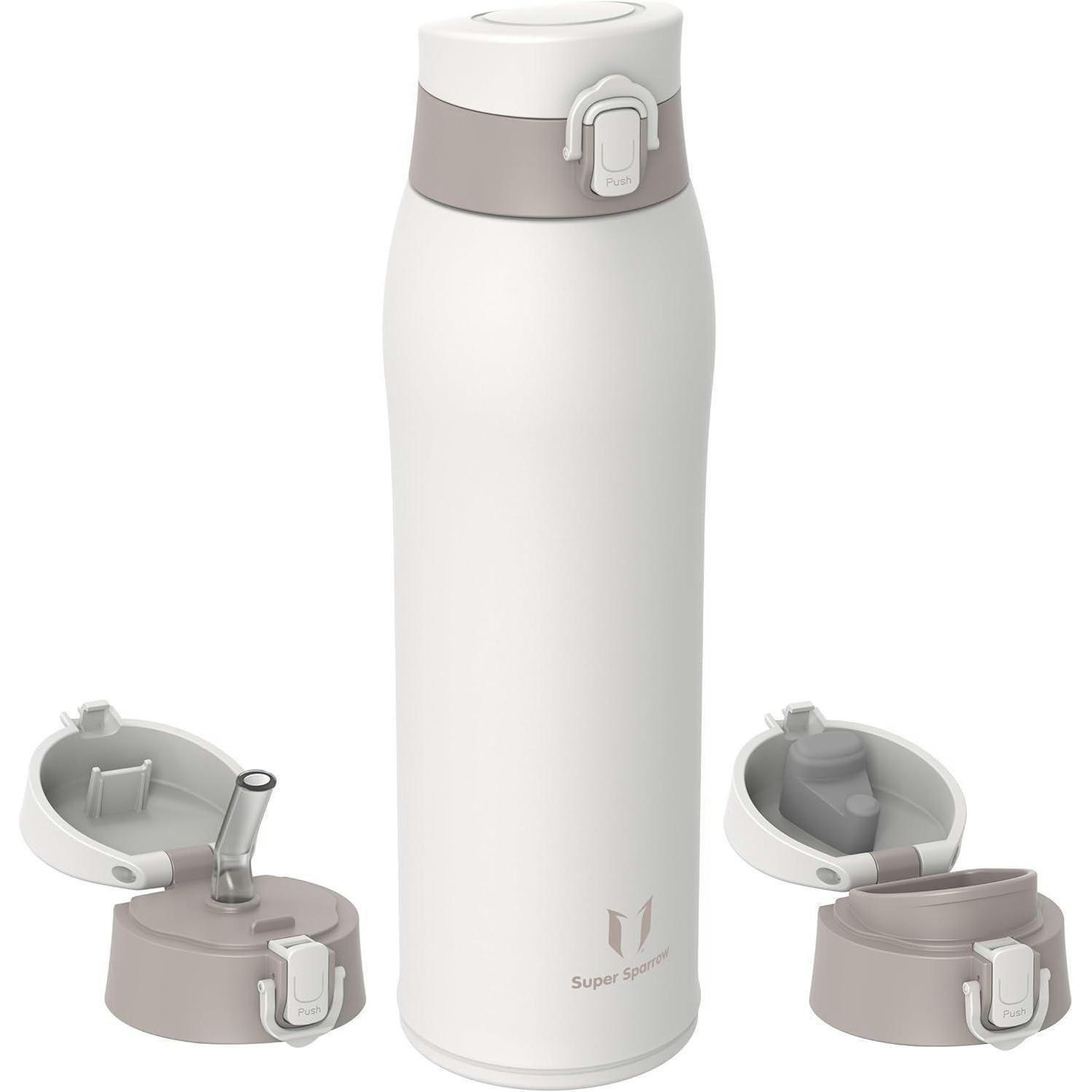 TRINKFLASCHE Edelstahl 950 ml Beige - Beige, Metall (8/8cm)