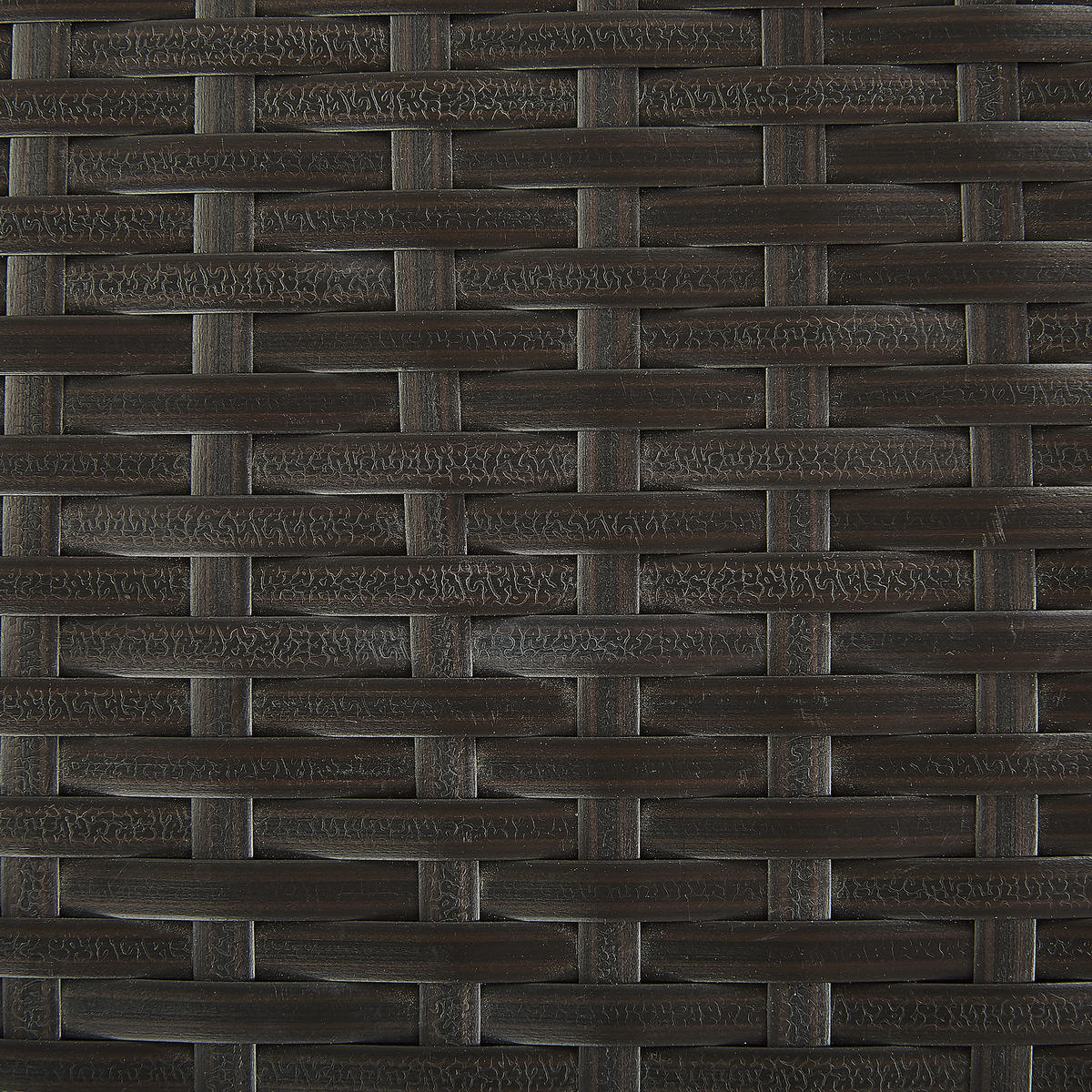 AUFLAGENBOX Rattan braun 126/46 cm Modena - Schwarz/Braun, Kunststoff (126/63/46cm) - Beliani