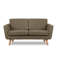 2-SITZER-SOFA TAGIO II mit Armlehnen, Kaffeebraun - Dunkelbraun, Textil (88/80/153cm) - KONSIMO®