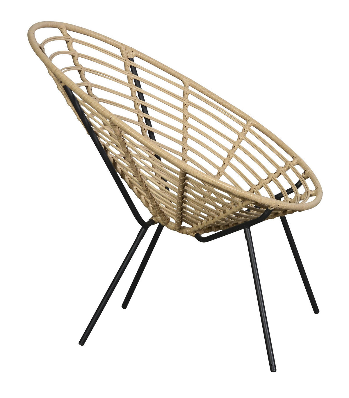 LOUNGESESSEL Relax Rattan Naturfarben - Naturfarben, Metall (74/87/81cm) - ebuy24