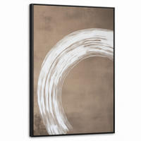 LEINWAND Bilder mit Rahmen - Farbe - Braun - Japandi - 60x90 - Kupferfarben, Textil (60/90cm) - MuchoWow