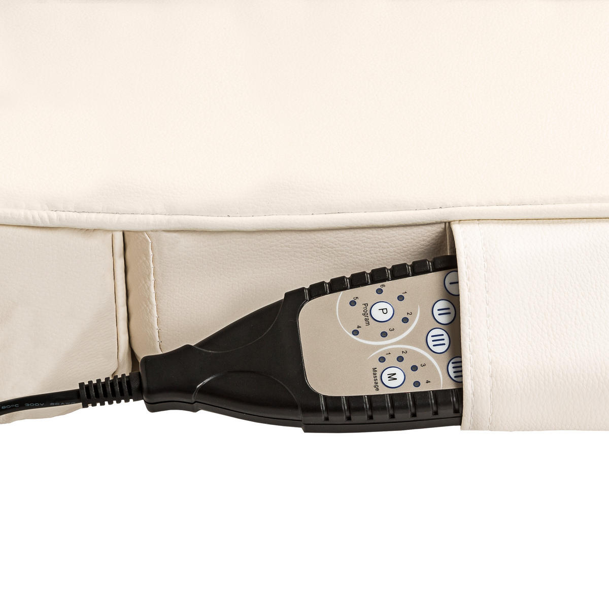 SHIATSU-MASSAGEMATRATZE ,186,5 x 60 x 11 cm,beige - Beige, Textil (60/11/186.5cm) - tectake