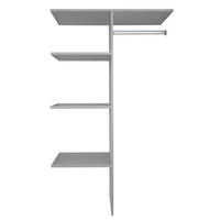 INNENEINTEILUNG Leinen grau 87 / 50 / 162,9cm - Grau, Holz/Holzwerkstoff (87/162.9/50cm) - Wimex