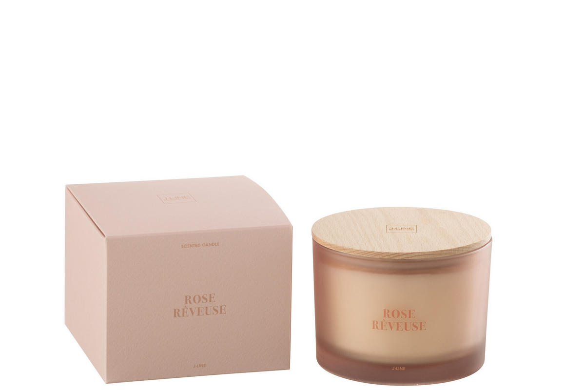 DUFTKERZE ACCORDS ESSENTIALS - Rosa - 28 Std. - Pink, Paraffin (11.5/10cm) - J-Line