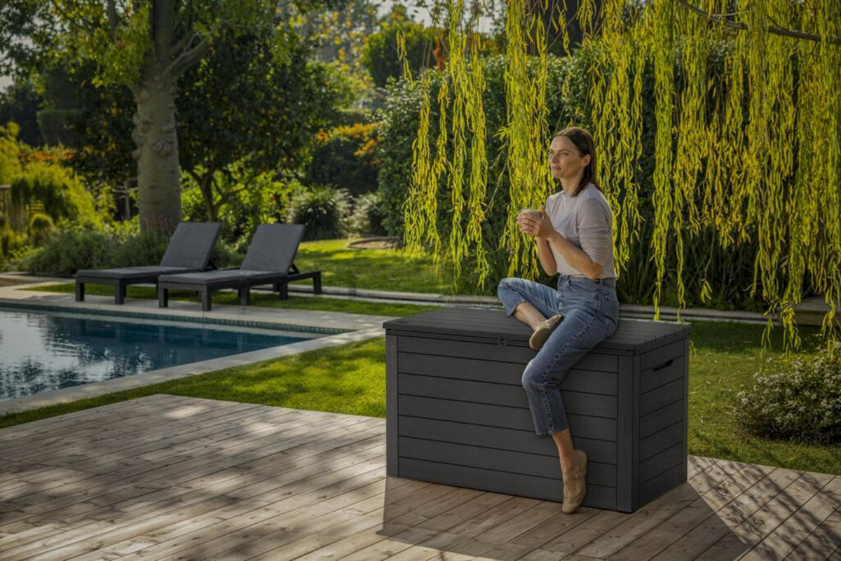 GARTENBOX Ontario - Dunkelgrau, Kunststoff (67.4/73.7/129cm) - Keter