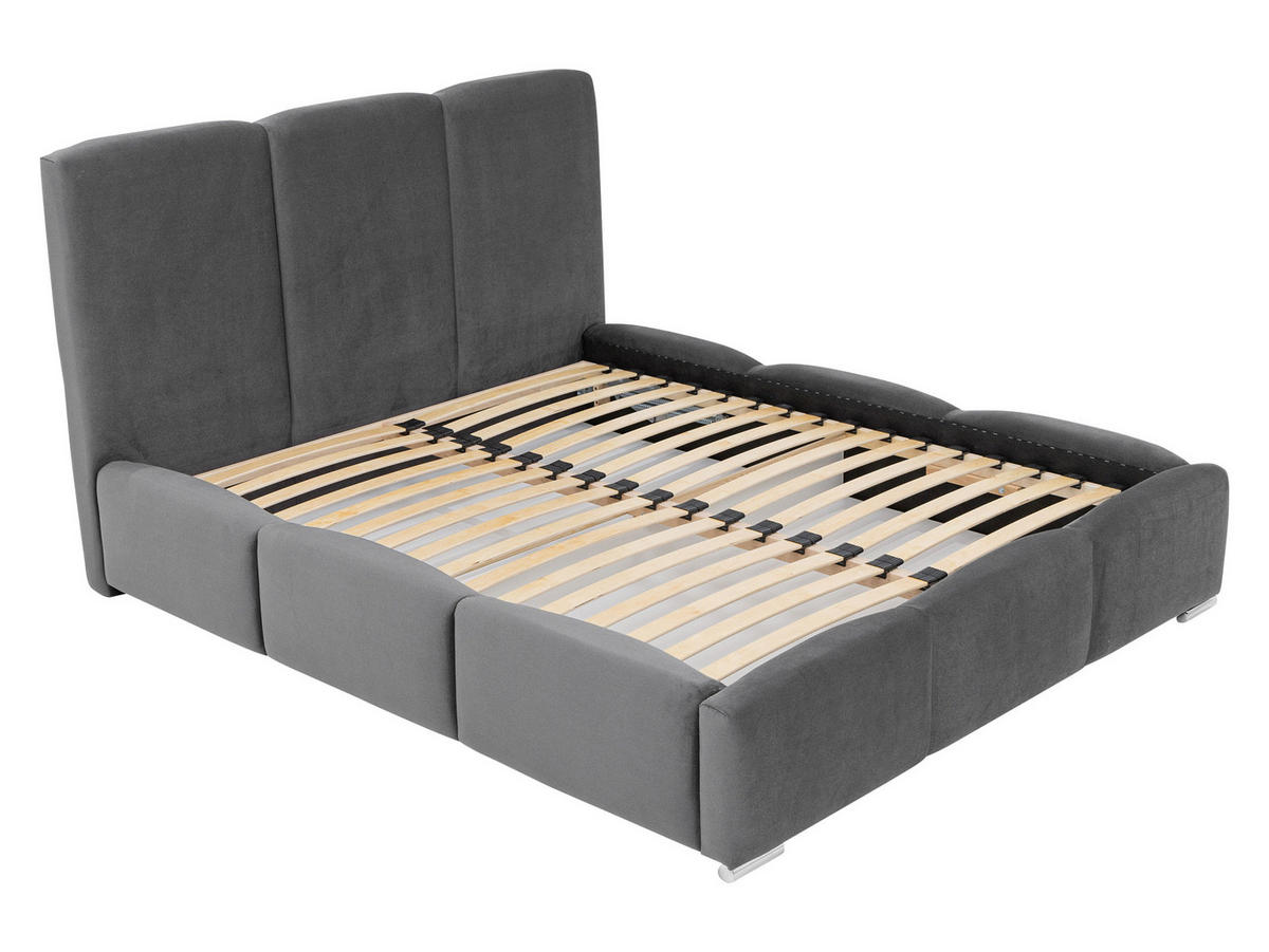 POLSTERBETT Olweria - Chromfarben/Naturfarben, Holz/Textil (180/200cm) - MIRJAN24