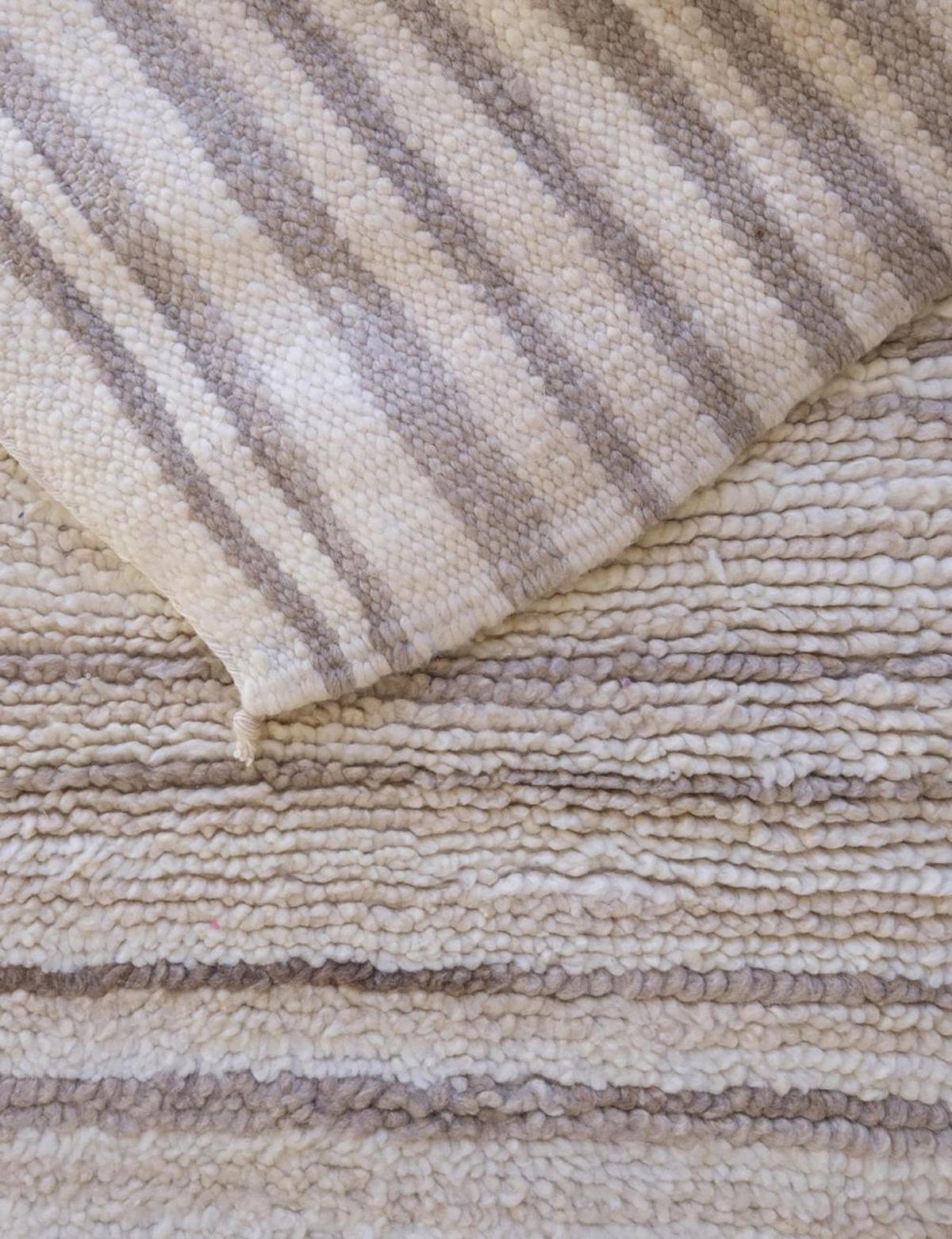 BERBERTEPPICH aus reiner Wolle 98x 158 cm - Weiß, Naturmaterialien (98/158cm) - AFK Living