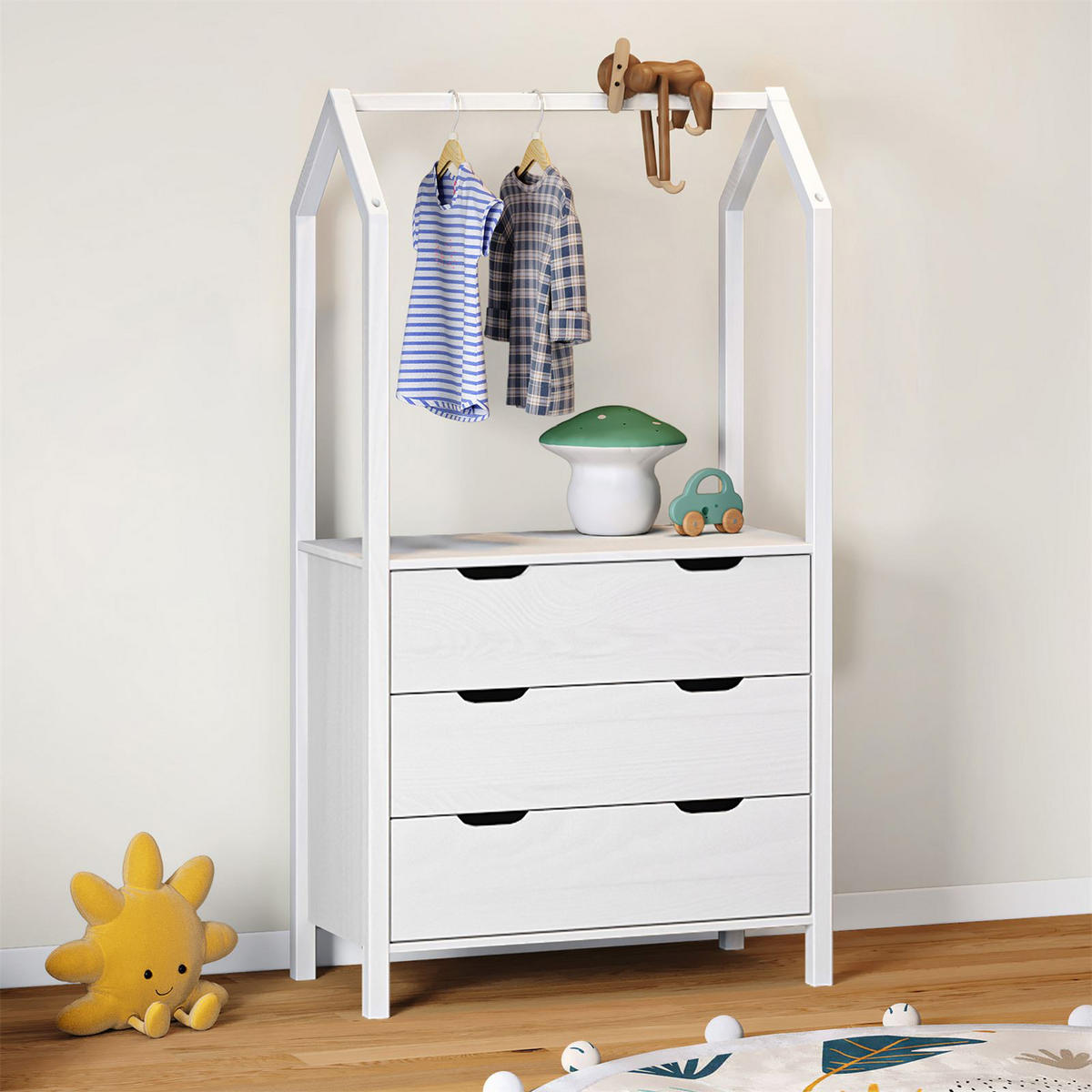 KOMMODE AMIRA - Weiß, Holz (83/152/41cm) - IDIMEX