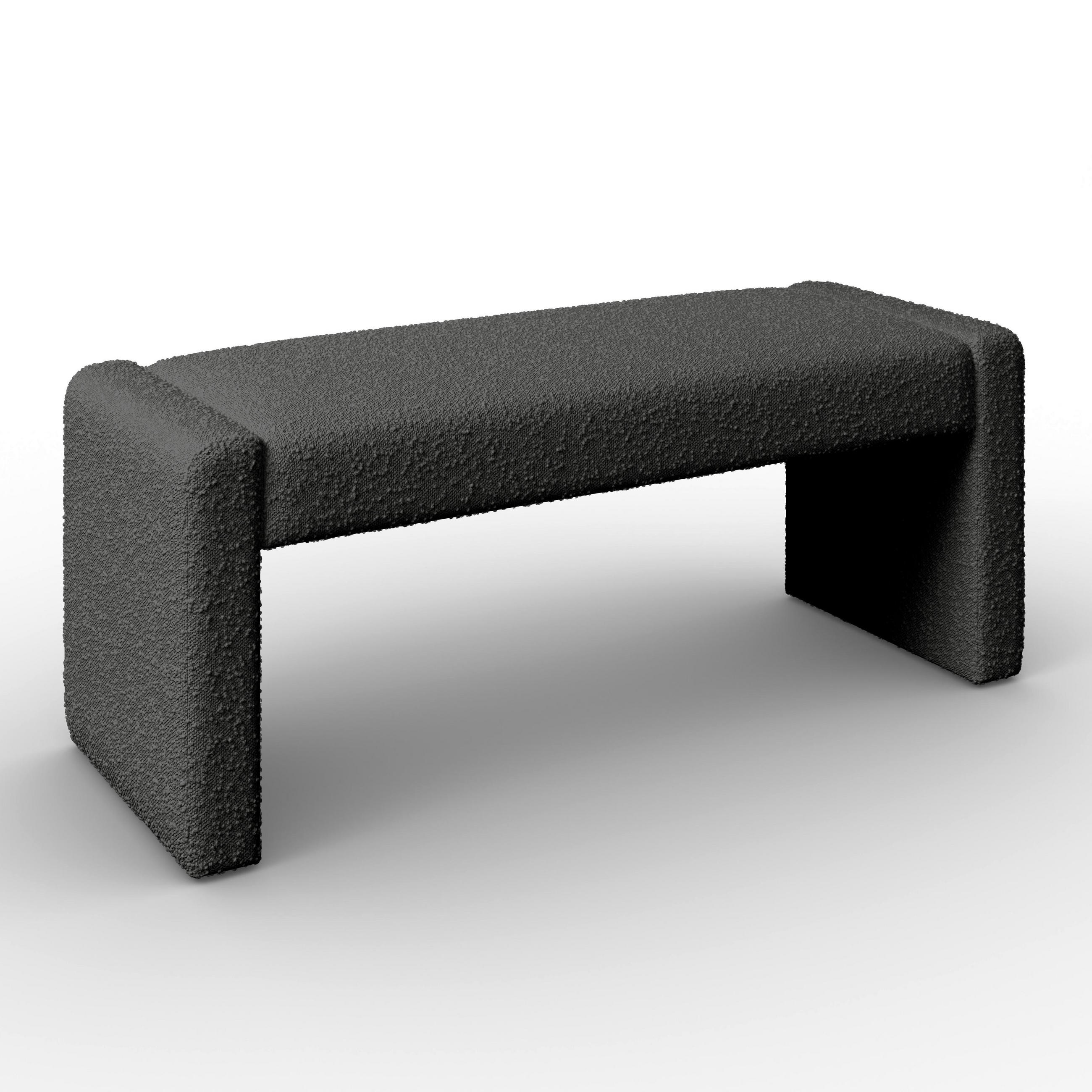 Bessagi Home Sitzbank Grau 123x50x45 cm