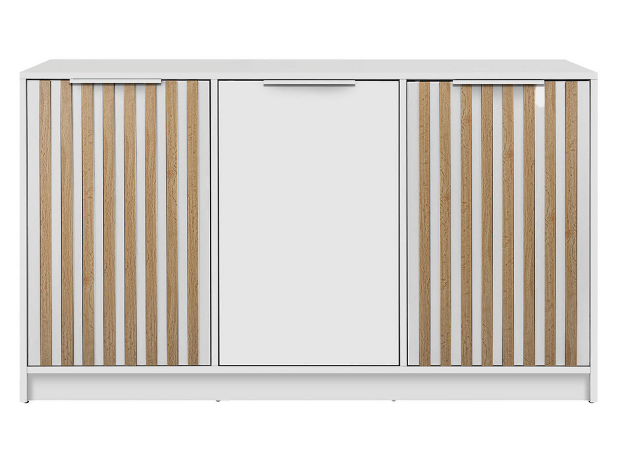 KOMMODE Bali Lux 3D - Eichefarben/Weiß, Holzwerkstoff (138/82/41cm) - MIRJAN24