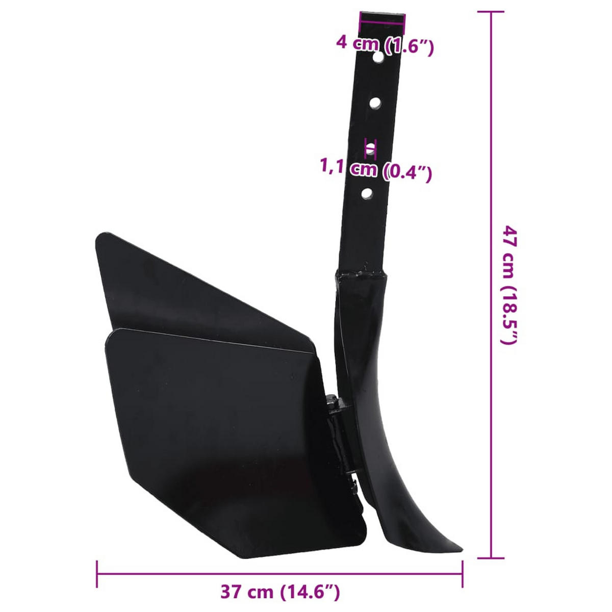 PFLUG Zubehör 41/37/47 cm, aus Metall, Schwarz - Schwarz, Metall (37/47/41cm) - vidaXL