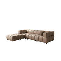 ECKSOFA L-Form Bolla, stoff Bluvel, Latte, Links - Beige, Holz (288/192cm) - Kaiser Möbel