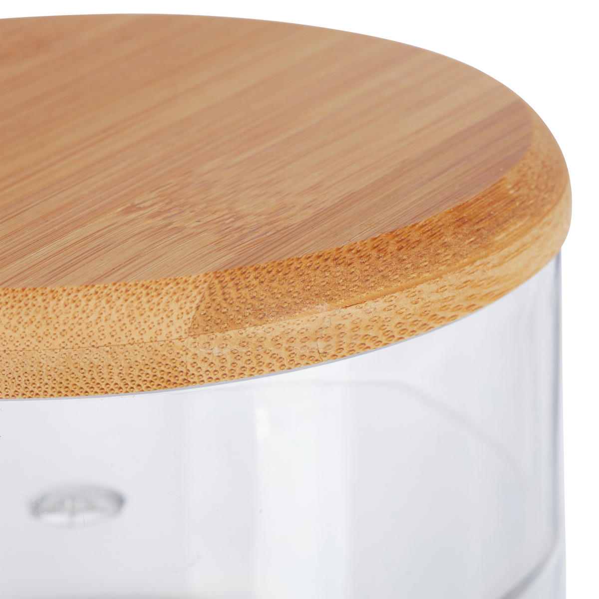 MAKEUP Organizer - Transparent, Holz/Kunststoff (11.5/13.5/11.5cm) - Relaxdays