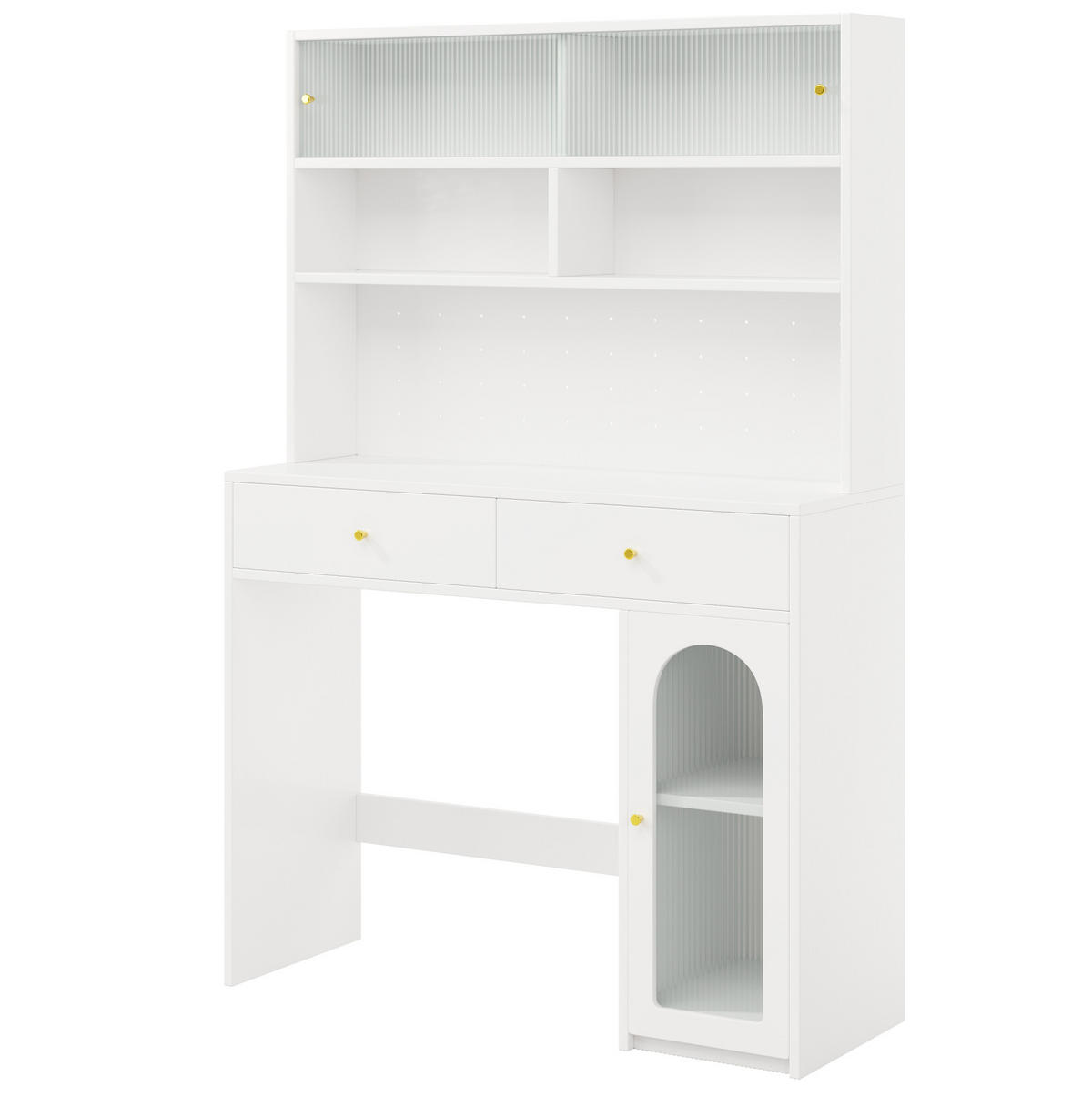 BUFFET 120/45/180 cm weiß aus MDF mit Hakenleiste - Weiß, Holzwerkstoff (120/180/45cm) - OKWISH