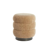 POUF Jobbi Braun Ø40/45 cm - Beige, Textil (40/45/40cm) - Light & Living